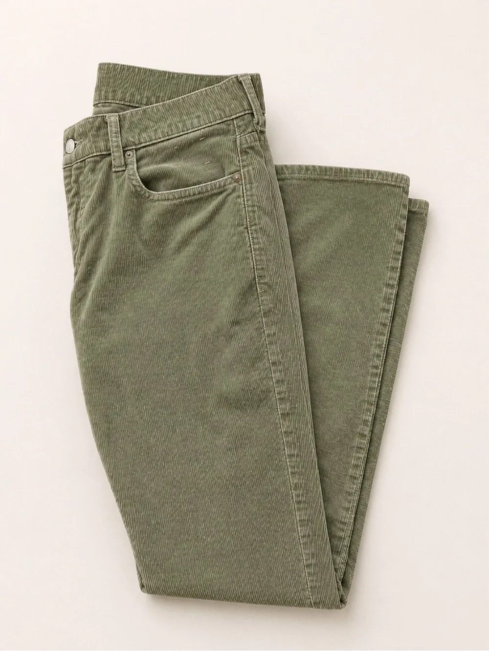 J CREW Men’s Green Corduroy 484 Pants Slim Size 32 x 34